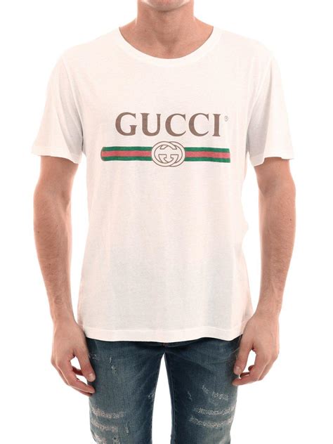 gucci classic white shirt|Gucci t shirt men white.